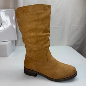 Shoe’N Tale Brown Slouchy Mid‑Calf Boots Women’s Size 8.5